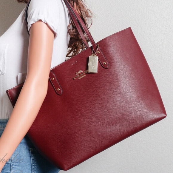 Coach Town Tote wine - Picture 4 of 5
